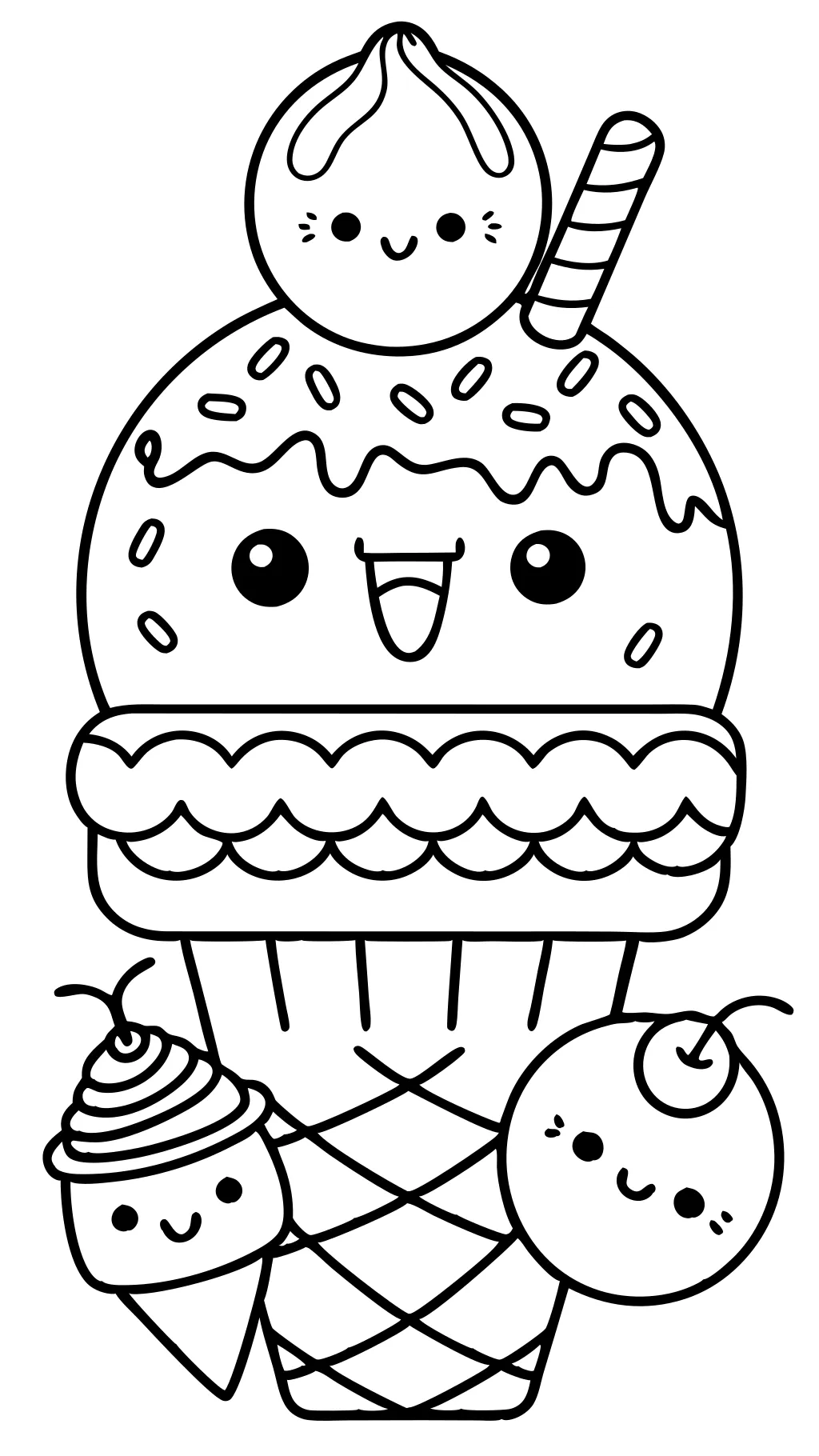 cute dessert coloring pages